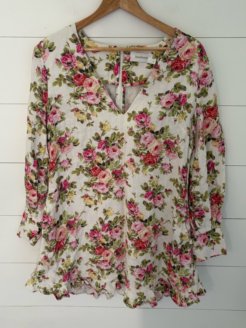 Zimmermann Radiate Flounce Mini Dress - Picture 2 of 8